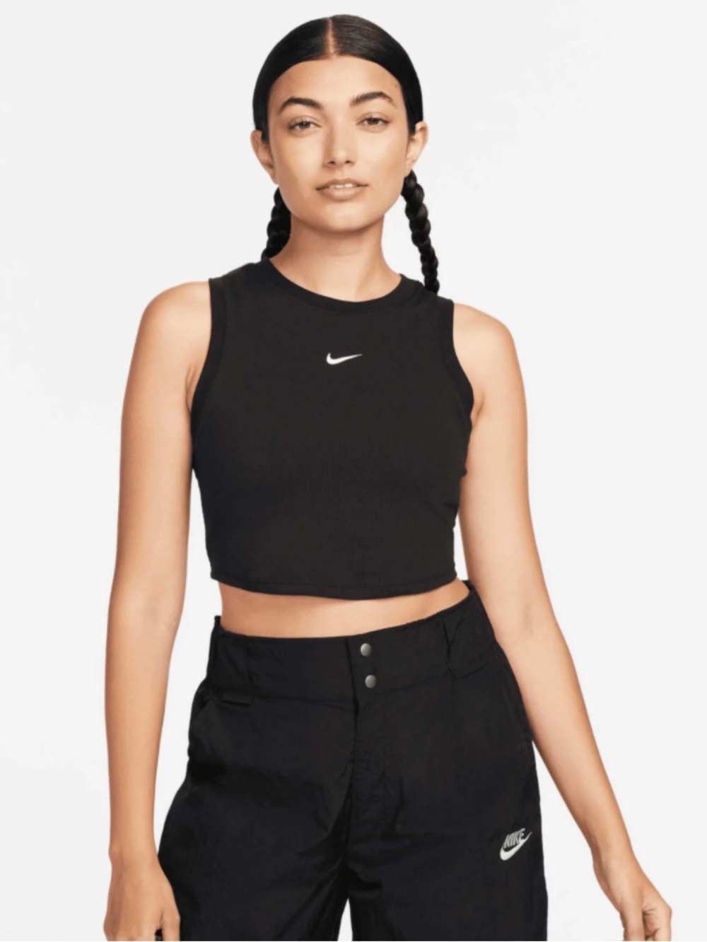 🆕 NIKE | Women's Sportswear Chill Knit Tight Cropped Mini-Rib Tank Top